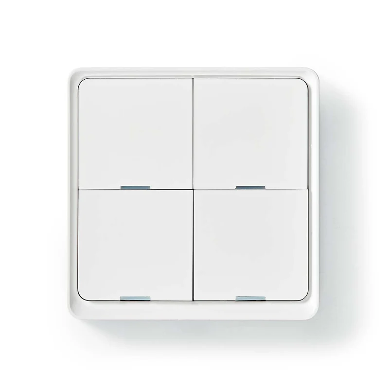 Nedis Interruptor de parede de 4 botões 12 cenários Zigbee