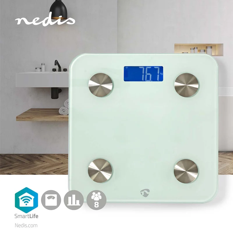 Nedis Balança Inteligente de análise corporal - Balança Smart Wifi