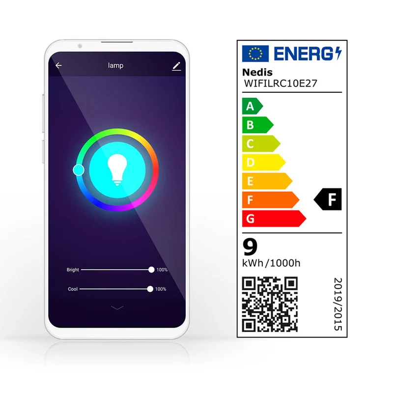Nedis Lâmpada Inteligente E27 Smart Wifi