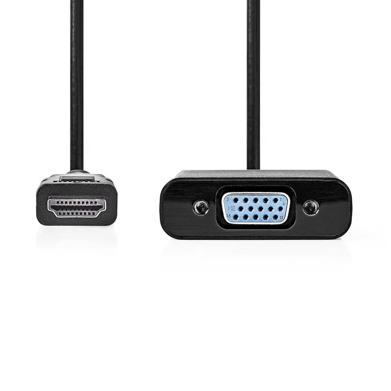 HDMI™-Adapter HDMI™ Connector - VGA Female 15p / 3,5 mm Female - Vernikkeld