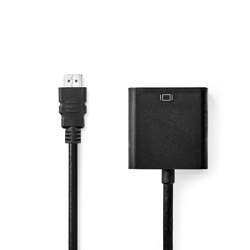 HDMI™-Adapter HDMI™ Connector - VGA Female 15p / 3,5 mm Female - Vernikkeld