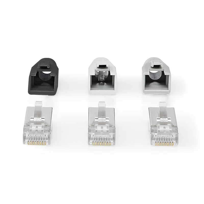 RJ45-Connector RJ45 Pass Through - Stevig/Gesnoerd FTP CAT6a - Recht