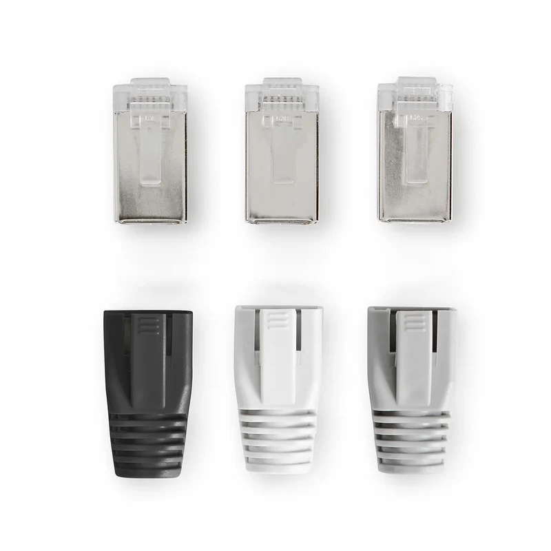 RJ45-Connector RJ45 Pass Through - Stevig/Gesnoerd FTP CAT6a - Recht
