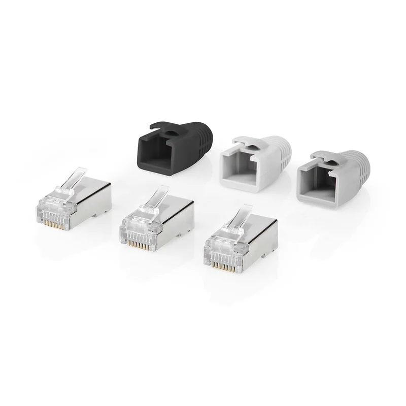 RJ45-Connector RJ45 Pass Through - Stevig/Gesnoerd FTP CAT6a - Recht