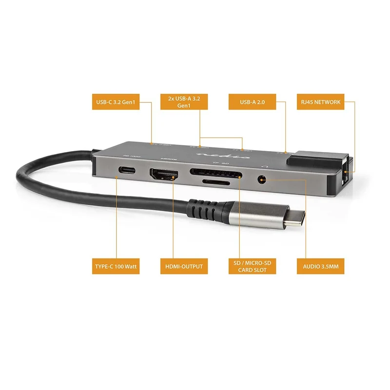 USB Multi-Port Adapter 10-in-1 - USB 3.2 Gen 1 - USB-C™ Male