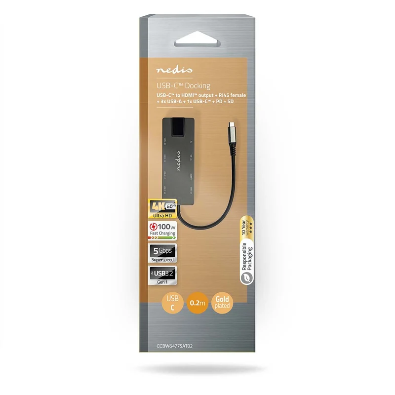 USB Multi-Port Adapter 10-in-1 - USB 3.2 Gen 1 - USB-C™ Male