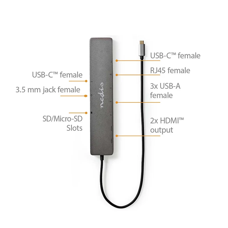 USB Multi-Port Adapter 10-in-1 - USB 3.2 Gen 1 - USB-C™ Male