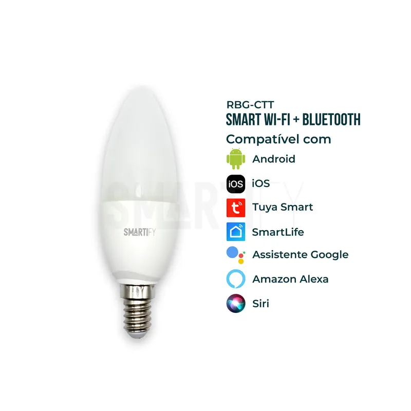 Lâmpada LED RGB - CCT (Cores + Branco) Inteligente E14 WiFi Smartify