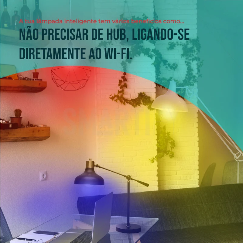 Lâmpada LED RGB - CCT (Cores + Branco) Inteligente E27 WiFi Smartify