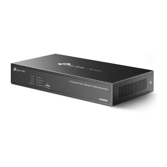 TP-Link VIGI NVR1004H-4P Network Video Recorder, Black