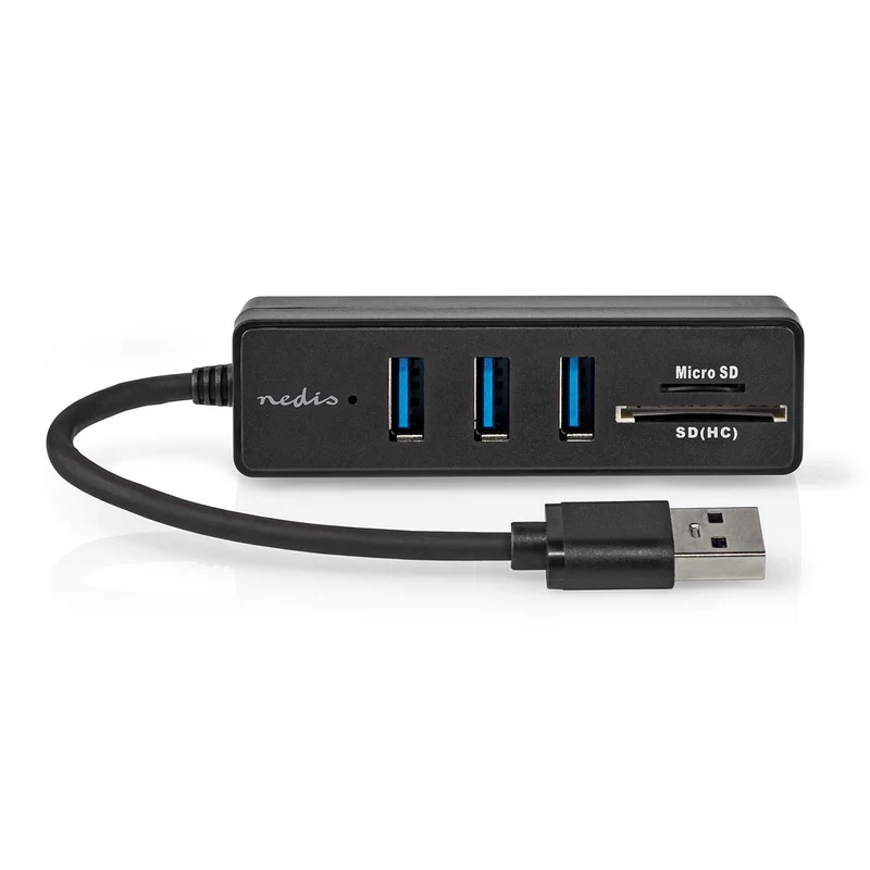 USB-Hub USB-A Male - 3x USB A Female - 5-Poorts poort(en)