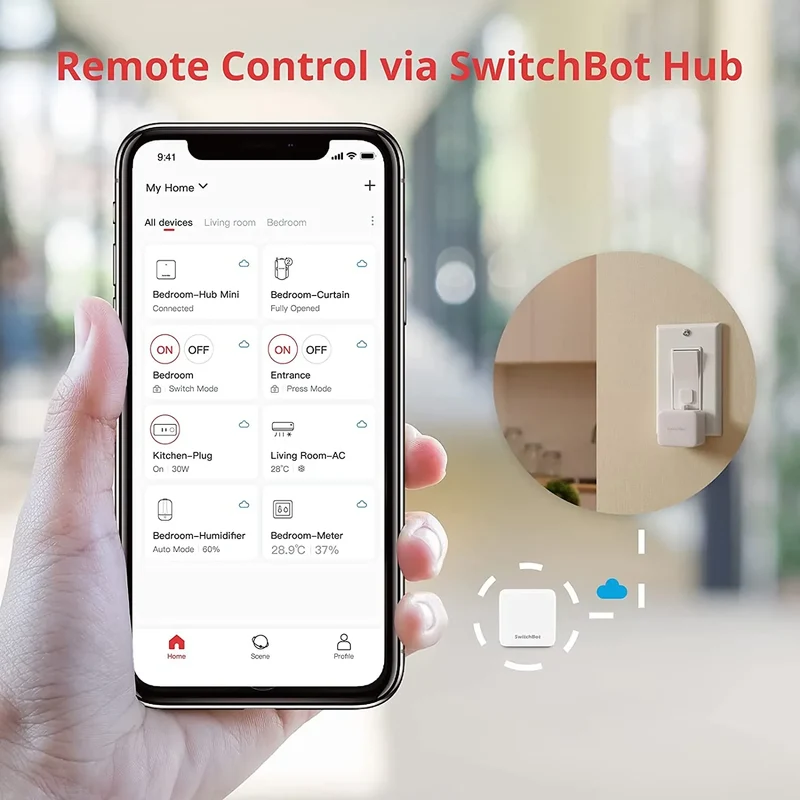 SwitchBot Bot Pressionador de botão Inteligente Bluetooth Branco