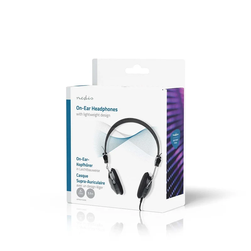 Bedrade On-ear Koptelefoon 3,5 mm - Kabellengte: 1.10m - Zwart