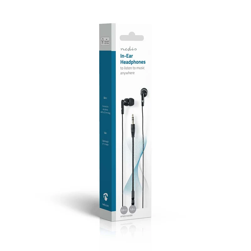 Bedrade Koptelefoon 3,5 mm - Kabellengte: 1.20m - Volumebediening