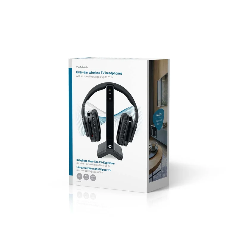 Draadloze TV-Koptelefoon RF, frequency 2.4 GHz - Over-Ear - Batterij 1 werkingstijd standaard verbruik: 480 min