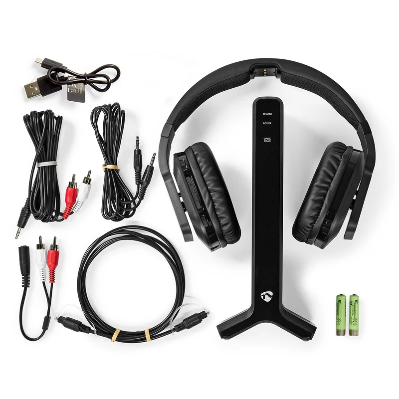 Draadloze TV-Koptelefoon RF, frequency 2.4 GHz - Over-Ear - Batterij 1 werkingstijd standaard verbruik: 480 min