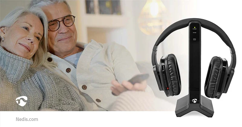 Draadloze TV-Koptelefoon RF, frequency 2.4 GHz - Over-Ear - Batterij 1 werkingstijd standaard verbruik: 480 min