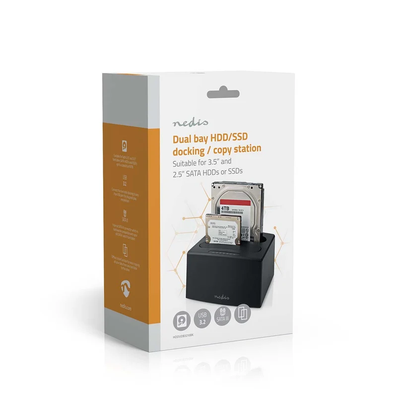 Docking Station voor Harde Schijf USB 3.2 Gen1 - USB Type-A - 2 Schijven