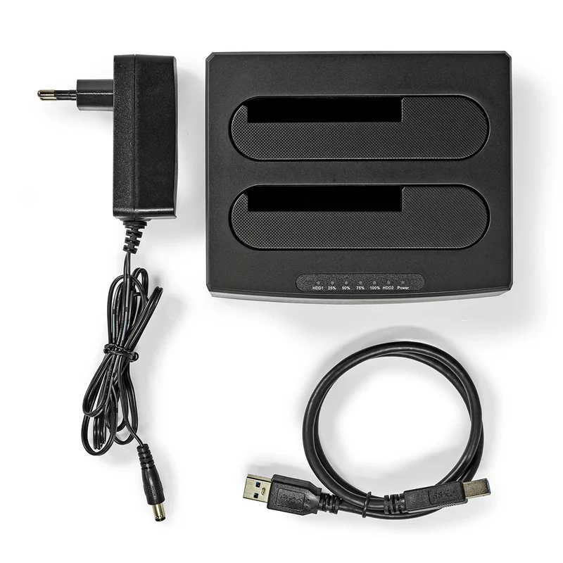 Docking Station voor Harde Schijf USB 3.2 Gen1 - USB Type-A - 2 Schijven