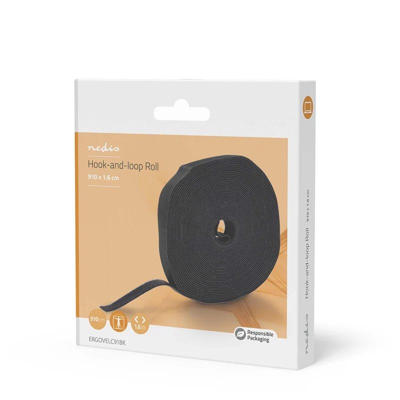 Klittenband 1x Klittenband Rol - Zwart