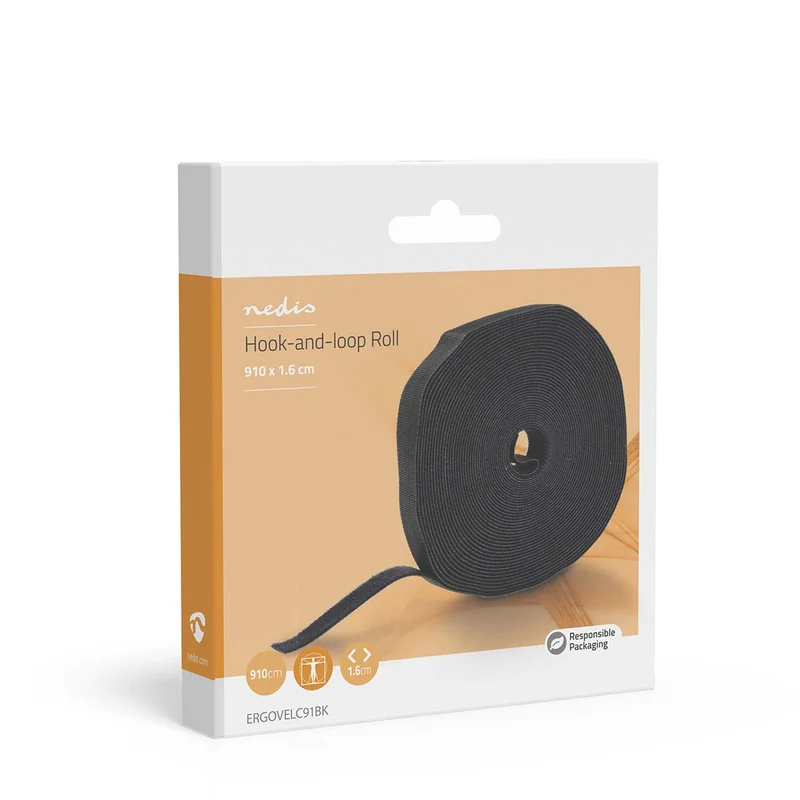 Klittenband 1x Klittenband Rol - Zwart