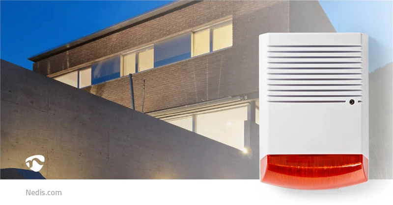 Dummy Beveiligingsalarm IP44 - Batterij Gevoed - Buiten