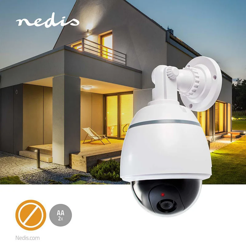 Dummy Beveiligingscamera Dome - Batterij Gevoed - Binnen