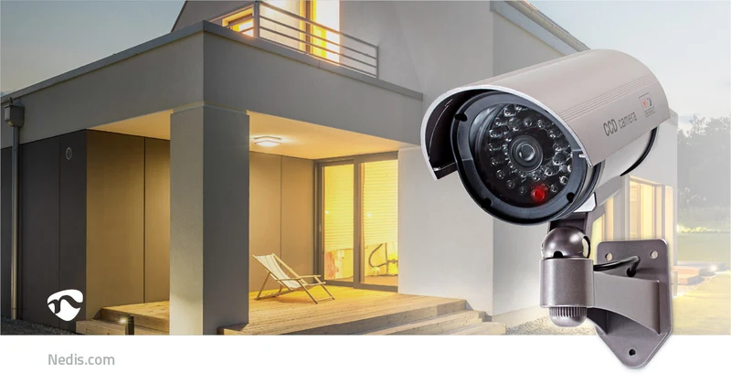 Dummy Beveiligingscamera Bullet - IP44 - Batterij Gevoed