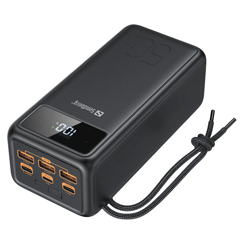 Sandberg USB-C PD 130W 50.000 mAh Powerbank, Sort