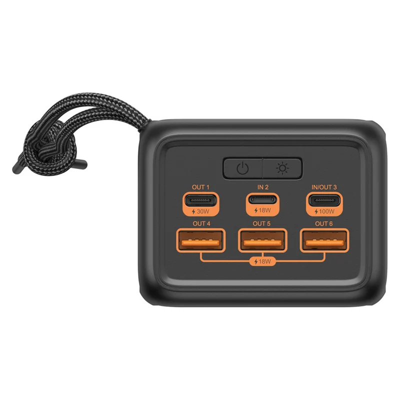 Sandberg USB-C PD 130W 50.000 mAh Powerbank, Sort