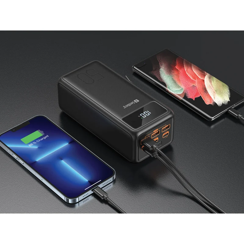 Sandberg USB-C PD 130W 50.000 mAh Powerbank, Sort