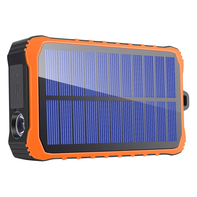 4Smarts Prepper 12.000 mAh solcelle powerbank med håndsving, Sort