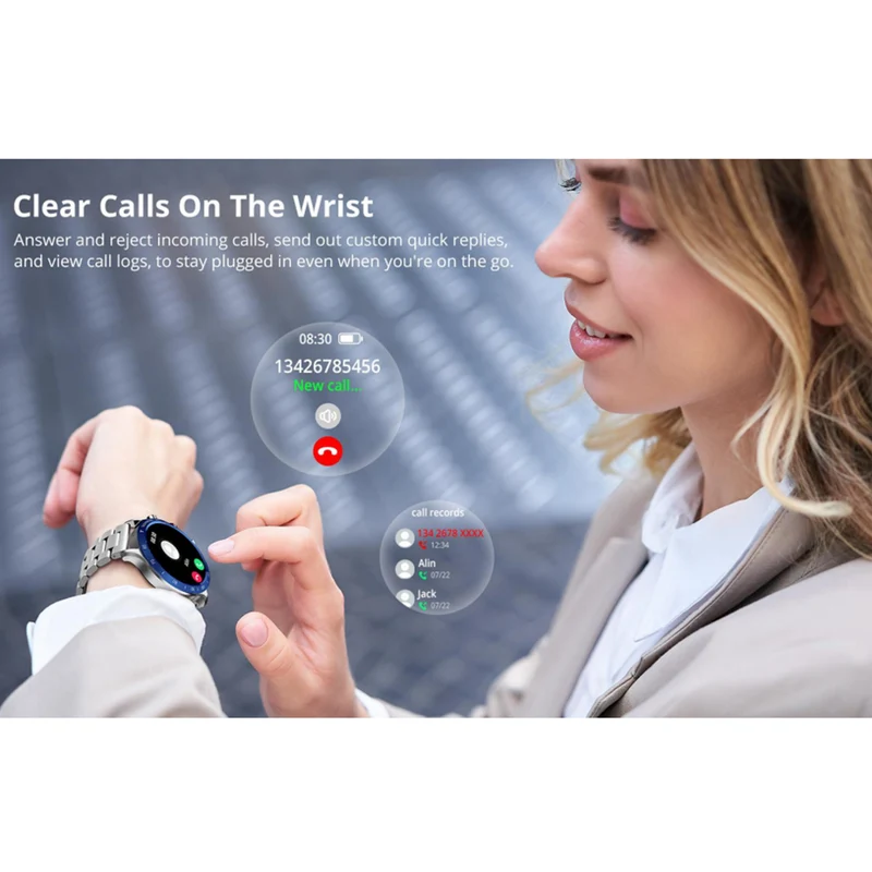 Riversong Motive 9 Max 1,43" Smartwatch, Sølv