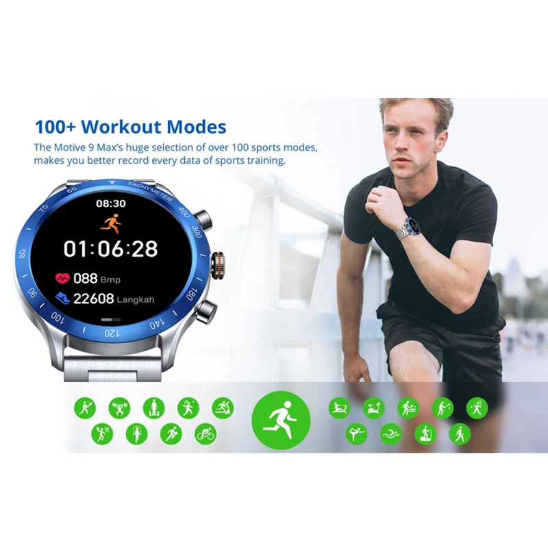 Riversong Motive 9 Max 1,43" Smartwatch, Sølv