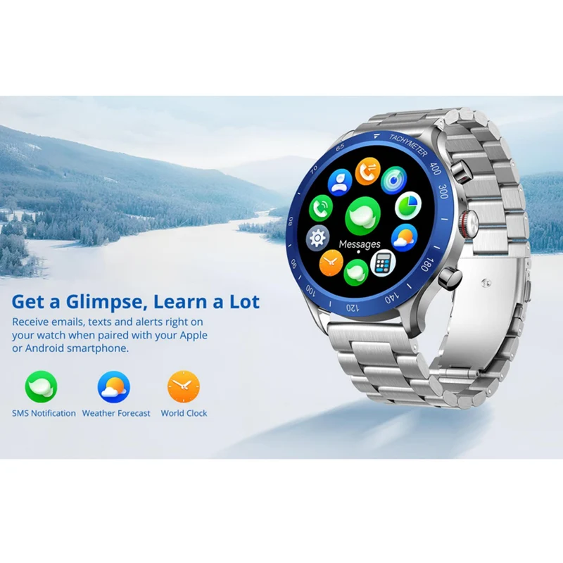 Riversong Motive 9 Max 1,43" Smartwatch, Sølv