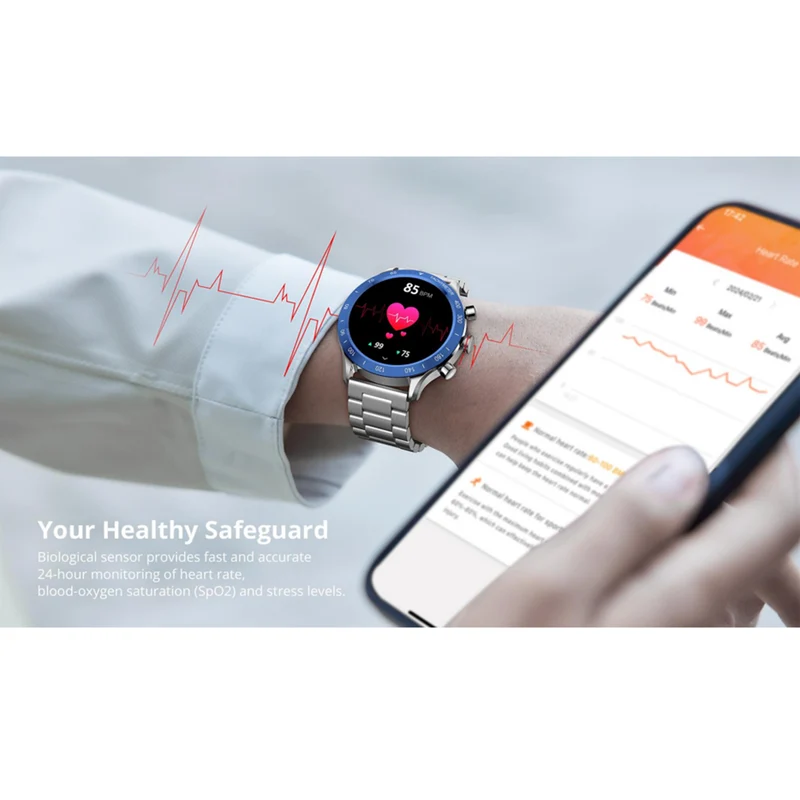 Riversong Motive 9 Max 1,43" Smartwatch, Sølv