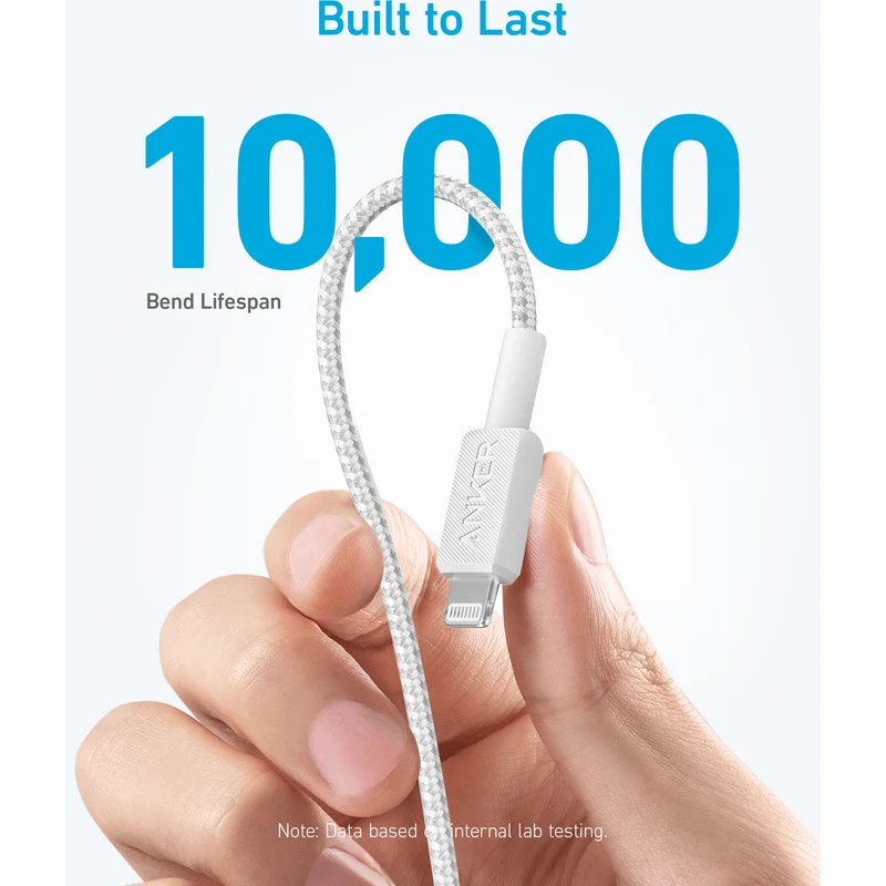 Anker 322 USB-C to Lightning Cable 1.8m, White
