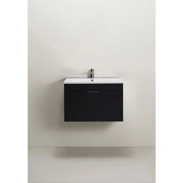 Hafa Go Washbasin Cabinet 1 Drawer 600, Black