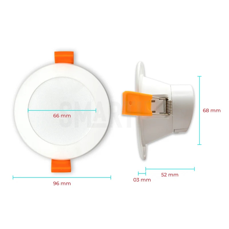 Downlight / Placa / Foco LED Ø96 mm WiFi Inteligente (Cores + Branco) Smartify