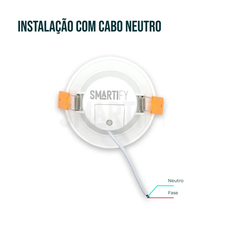 Downlight / Placa / Foco LED Ø96 mm WiFi Inteligente (Cores + Branco) Smartify