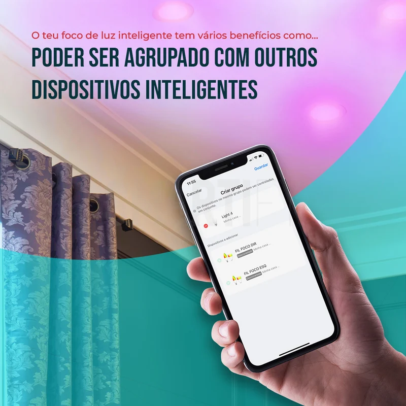 Downlight / Placa / Foco LED Ø96 mm WiFi Inteligente (Cores + Branco) Smartify