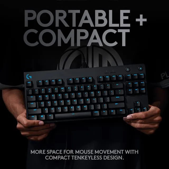 Logitech G Pro Wireless Gaming Keyboard GX Brown Tactile, Black
