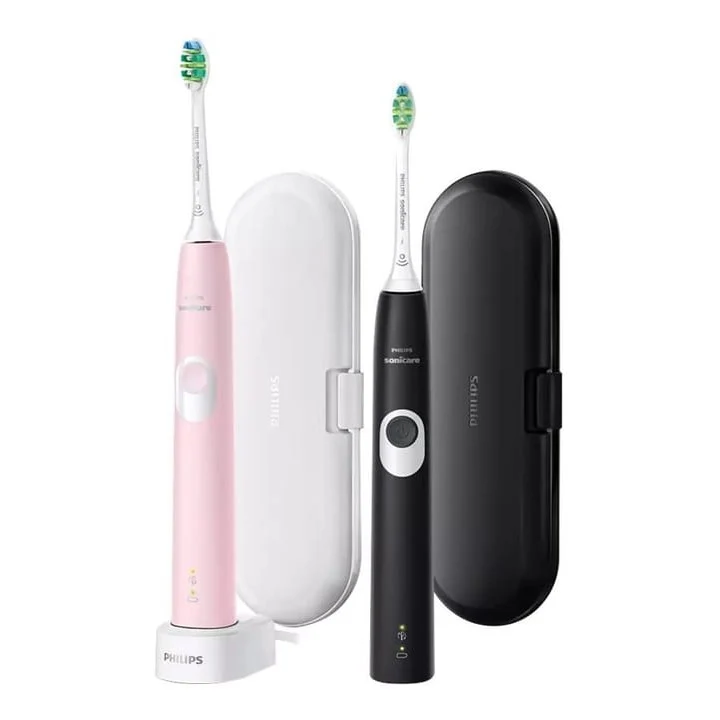 Philips 4300 series HX6800/35 Electric Toothbrush, Adult Sonic Toothbrush, Black, Pink