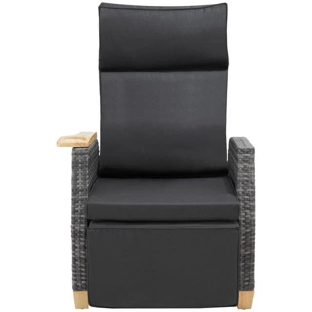 Tectake Pescara Aluminium Rattan Armchair, Gray