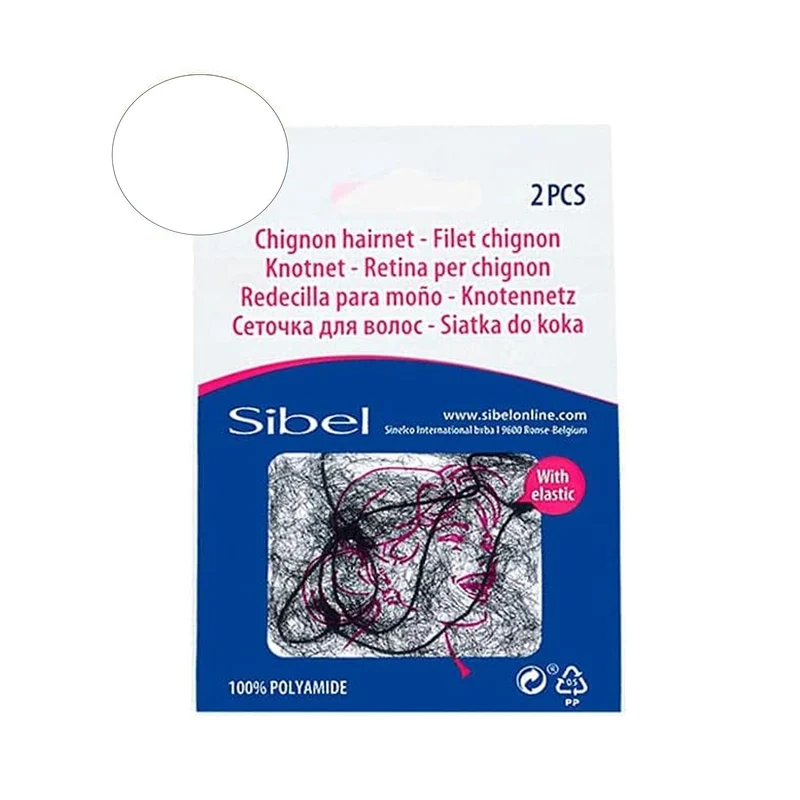 Sibel Nylon Hair Net White 2-pack