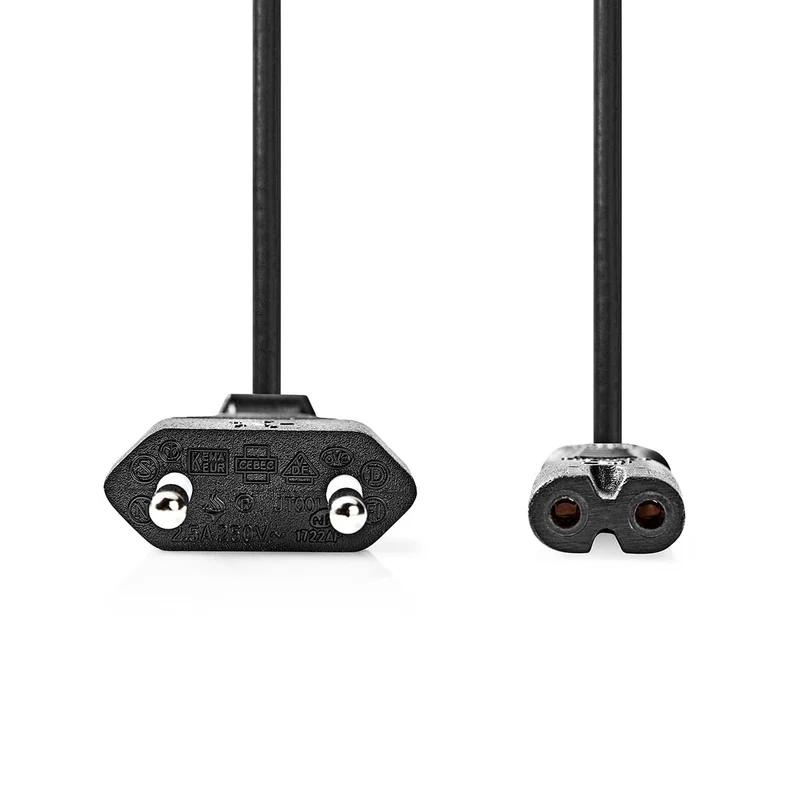 Stroomkabel Euro Male - IEC-320-C7 - Recht