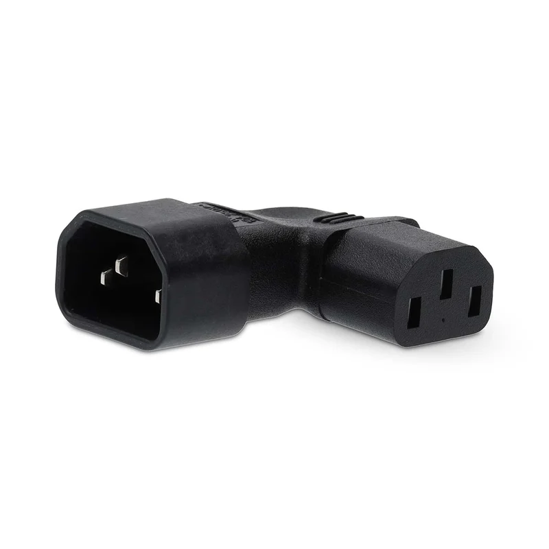 Verlengstekker IEC-320-C13 - IEC-320-C14 - Rechts Gehoekt