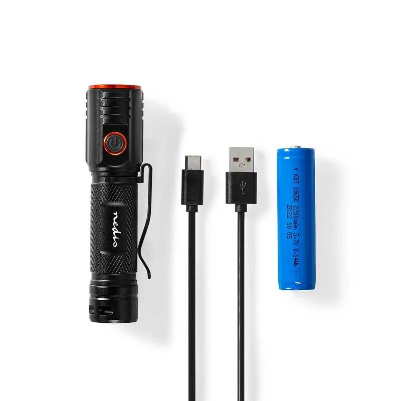 LED-Zaklamp Batterij Gevoed - 3.7 V DC - 20W