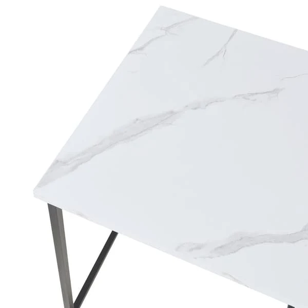 Trollhättan Nesting Tables Set of 3, Marble Pattern Metal