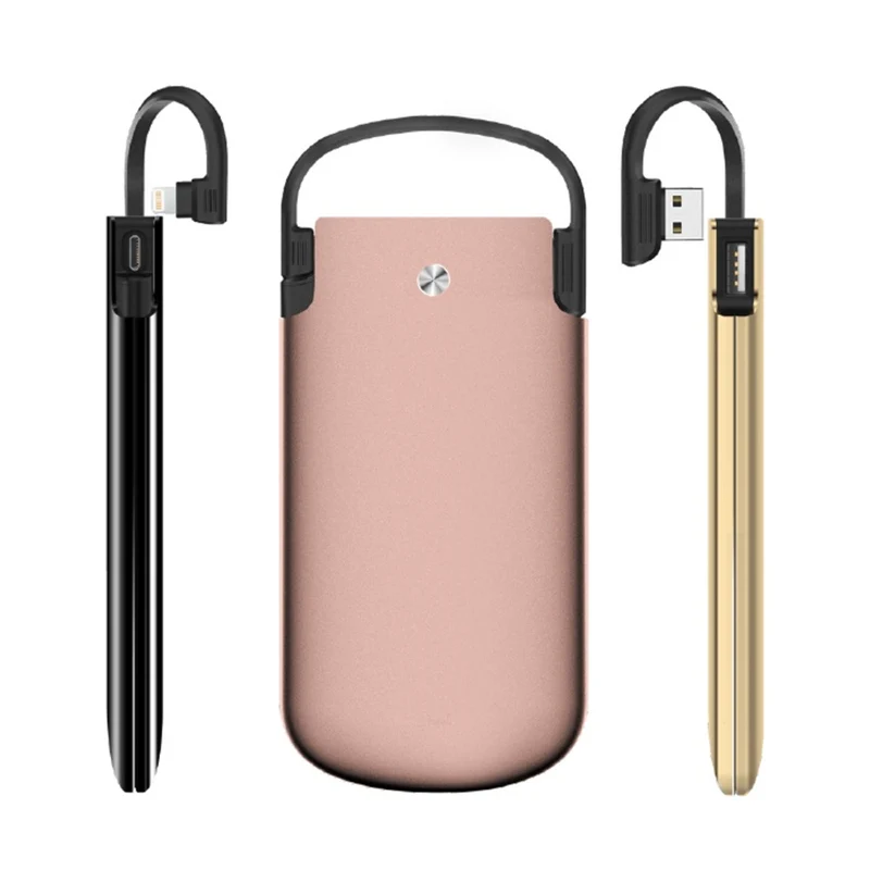 Zikko PowerBag, 6000 mAh iPhone og iPad powerbank, MFI Lightning cable, Gold